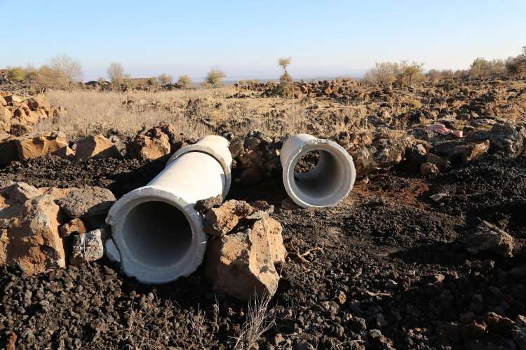 Karacadağ’da 600’lük Su Tahliye Hattı Döşendi