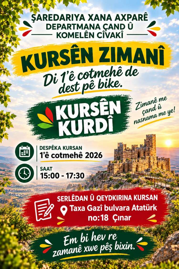 Li Şaredariya Xana Axparê Kursa Zimanê Kurdî Dest Pê Dike