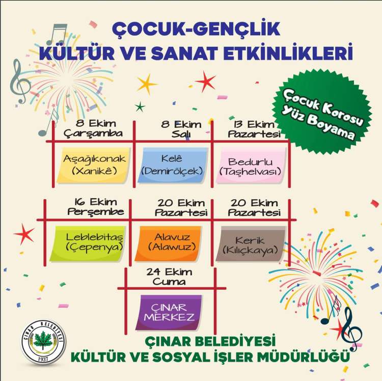 Çocuk-Gençlik Kültür ve Sanat Etkinlikleri Başlıyor